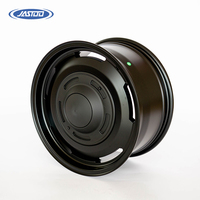 Jantes de course 17x8.5 noires, style peinture, 5 trous, avec capuchons flottants, en aluminium haute résistance