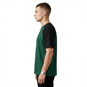 100% Cotton Two Tones <b>Plain</b> <b>Tshirt</b> Wholesale Custom LOGO Raglan Sleeve T Shirt Unisex Club Screen Print DTG women <b>tshirt</b> - Product Image 1