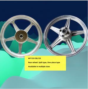 ล้ออะลูมิเนียมอัลลอย CNC ขนาด 17 และ 18 นิ้ว สำหรับรถจักรยานยนต์ พร้อมยางและอุปกรณ์เสริม CGL125/WY125 ดิสก์เบรกแบบดรัมสำหรับรถจักรยานยนต์ - Product Image 5