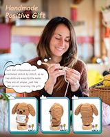 YUhongtoys Crochet teckel positif romantique coton peluche jouet anniversaire anniversaire ou cadeau de mariage pour les Couples