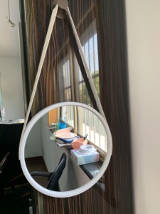 Miroir mural rond doré <span class=keywords><strong>2022</strong></span>, cadre en plastique suspendu <span class=keywords><strong>de</strong></span> 30CM, grand cercle noir doré, pour <span class=keywords><strong>salle</strong></span> <span class=keywords><strong>de</strong></span> bains, salon et entrée - Product Image 5