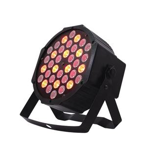 Luz Par LED RGB Mini Plana de Alta Calidad DMX12 36x3w para Interiores, Ideal para Escenarios - Product Image 1