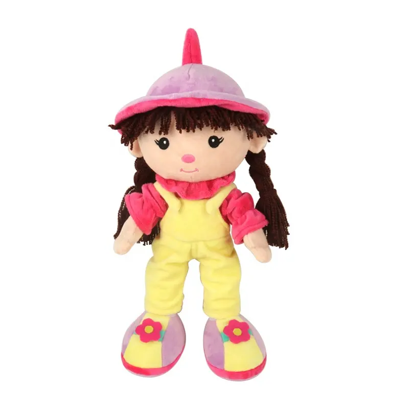 Hot Sale Kawaii Lovely Fashion Plush Girls Rag Doll Cloth Fabric Doll Plush Girl Toys Customized