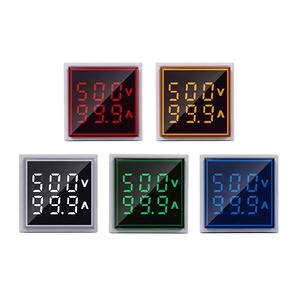 Voltmètre ampèremètre numérique LED carré ST17VA 22 mm, certifié CE RoHS, précision de classe A - Product Image 1