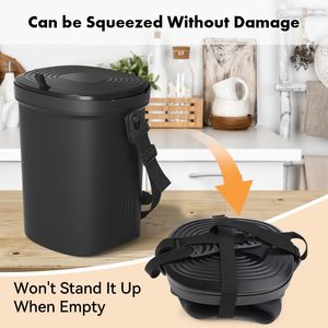 Car ABS Standing Garbage Trash Can with Rolling Cover <b>for</b> Vehicle Door-Eco-Friendly Waste <b>Storage</b> - Product Image 3