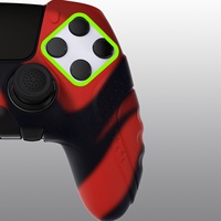 Coque de protection antidérapante en silicone souple camouflage pour manette Edge avec capuchons de joysticks analogiques imprimés en 3D