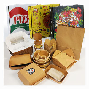 Boîte de traiteur à emporter Paquet de doner kebab Taco Buffet Jalapeno effronté Boîtes d'emballage de frites au design personnalisé avec boissons en sauce - Product Image 4