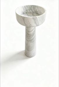 Lavabo de <span class=keywords><strong>Pedestal</strong></span> de Travertino de 42x80cm, Lavabo Independiente Tallado en una Sola Pieza para Baños de Villas y Hoteles - Product Image 5