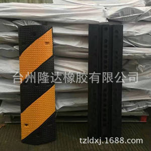 Pare-chocs de vitesse en caoutchouc thermoplastique 1000x350x70mm à double rainure noir-jaune pour autoroute, atelier, parking, garage - Product Image 5