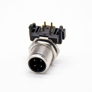 M12 PCB Bảng Điều Khiển Gắn Kết Loại Ổ Cắm Thông Tư Hàng Không Cảm Biến Kết Nối Nam Nữ 4Pin 5Pin 5 Pin Vít 90 Độ Right Angle - Product Image 5