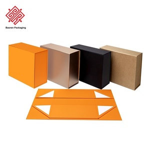 Baoren High-End Eco-Friendly Recycled <b>Materials</b> Folding Gift Boxes Custom Logo Printing Magnetic Flip-Top One-Piece Paper Boxes - Product Image 5