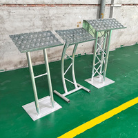 Kkmark - Podio Ligero y Portátil, Recto o Curvo, de Aluminio, Atril, Escritorio de Pie para Iglesias y Escuelas