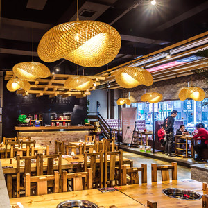 Luces de techo <span class=keywords><strong>son</strong></span> de rattan material nuevo diseño único en Vietnam de bambú lámpara de techo para la decoración - Product Image 5