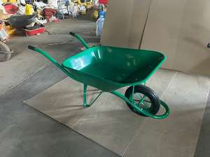 Wb6400 व्हीलबारो गार्डन टूल कार्ट निर्माण व्हील बैरो ठोस व्हील के साथ - Product Image 2