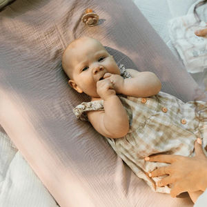 <span class=keywords><strong>Housse</strong></span> de <span class=keywords><strong>matelas</strong></span> à <span class=keywords><strong>langer</strong></span> portable en mousseline pour bébé, <span class=keywords><strong>drap</strong></span>-<span class=keywords><strong>housse</strong></span> en coton respirant pour lit de bébé. - Product Image 2