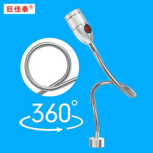 220V LED Work <b>Light</b> Strongly <b>Magnetic</b> 24V Universal Flexible Gooseneck Industrial Lighting Table Lamp for Machine Tools - Product Image 2