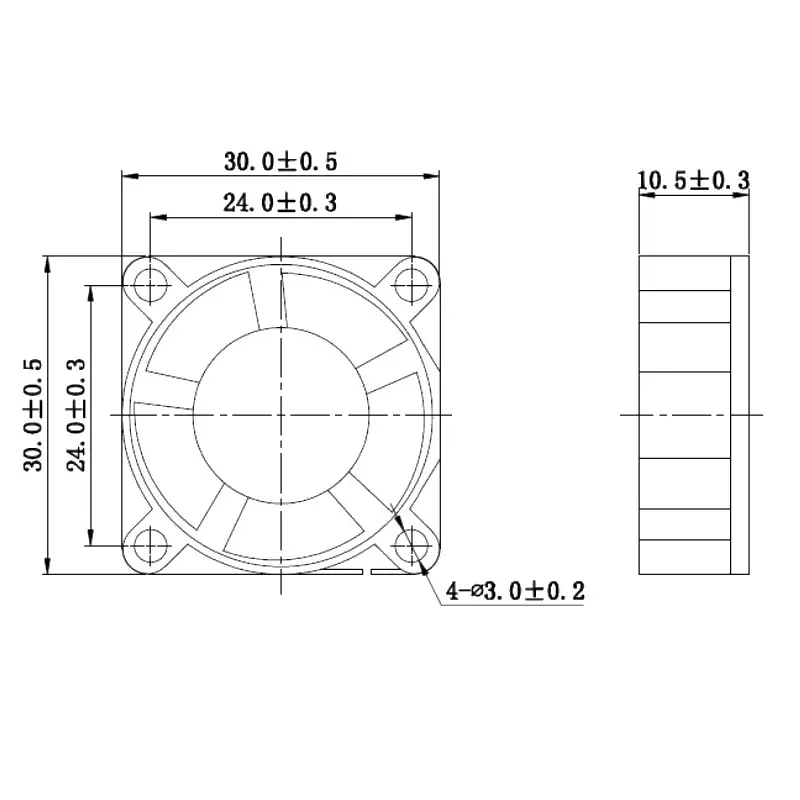 YCCFAN Kipas Pendingin Elektrik Kecil Mikro 30X30X10Mm 5 Volt 12V DC