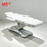 Chaise électrique pour cosmétiques, 3 moteurs, chaise de beauté pour le visage, chaise médicale en cuir blanc, chaise de tatouage réglable, chaise de traitement de spa