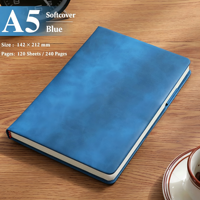 Libreta de Cuero PU A5 con Logotipo Personalizado, Diario de Oficina, 240 Páginas, Tapa Blanda, Minimalista, Material Escolar Ejecutivo