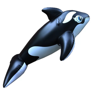 Dolphin gonflable montage <span class=keywords><strong>grande</strong></span> baleine <span class=keywords><strong>piscine</strong></span> équitation jouet adulte enfants flottant eau matelas cercle flottant radeau - Product Image 1