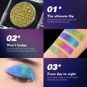Ombretto in Polvere Shimmer Impermeabile Cromeleon a Marchio Privato, Lunga Durata, Alta Pigmentazione, Trucco <span class=keywords><strong>Occhi</strong></span> con Etichettatura Personalizzata - Product Image 3