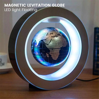 Globo Terráqueo Magnético Levitante en Forma de O, Mapa del Mundo 3D, Adorno Grande para Decoración del Hogar o Regalo