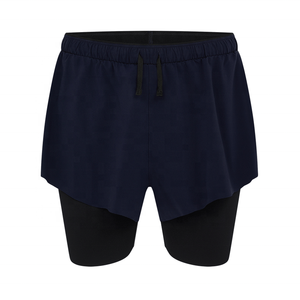 Jogging pour homme de luxe haut de gamme sur mesure, coupe régulière, nylon/coton, respirant, séchage rapide, écologique, coupe-vent, design 2 en 1, élastique - Product Image 4