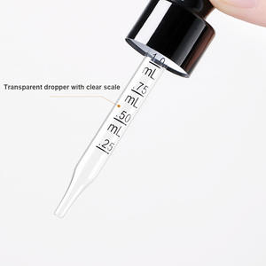 Bouteilles compte-gouttes en verre ambré de haute qualité 5ml à 100ml pour les Tubes d'emballage d'huile de Massage d'huile essentielle de sérum de soin de la peau - Product Image 2