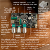 WUZERVON Microphone karaoké ZK-1001UM Reverb Mono 100W BT Amplifier Board TWS Outdoor Speaker TPA3116D2 Sound Music