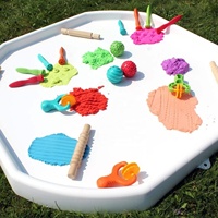 Benutzerdefiniertes Logo 70cm/100cm Mischtablett mit Ständer Kinder Plastik Schwarz Sensorischer Spieltisch Wasser-Sand-Schmusetisch