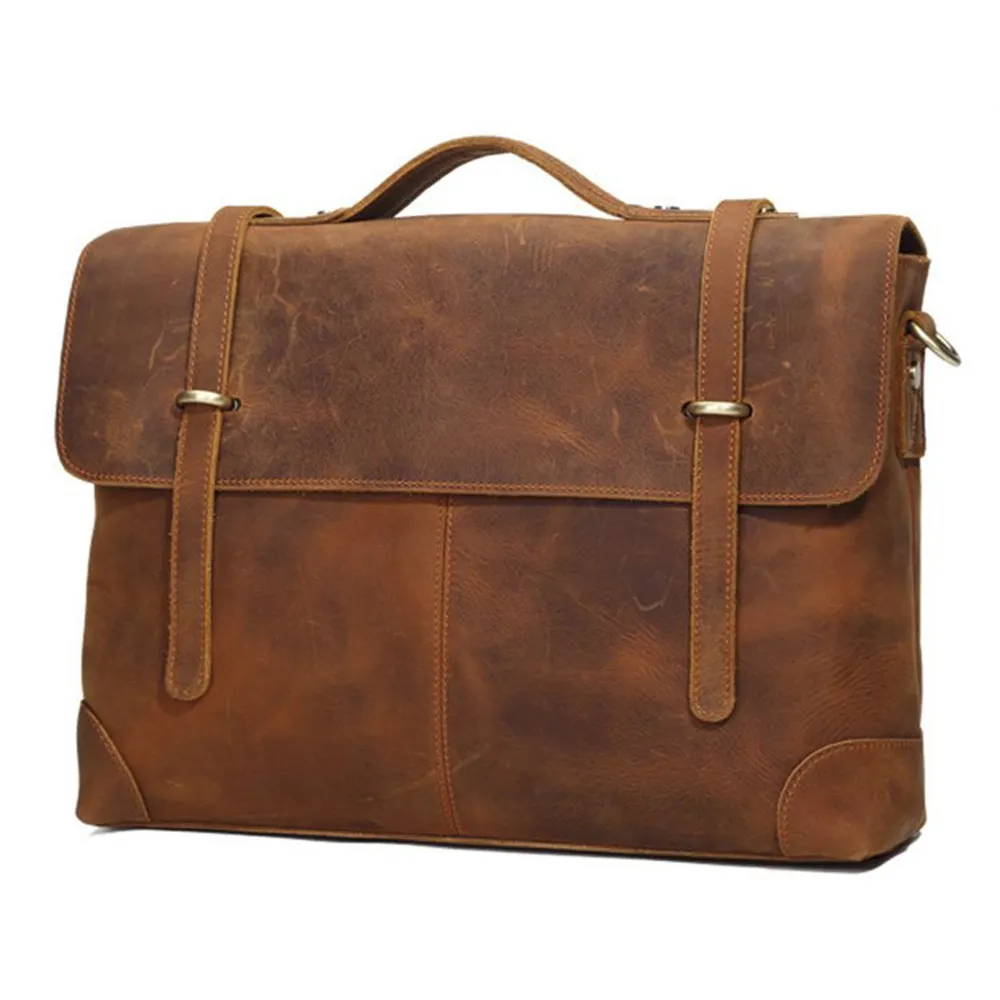 High Quality Cow Leather Laptop Bags Genuine Soft Leather Computer Bag Men OEM Business Briefcase For Men