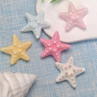 100 pièces de grandes étoiles de mer plates pour la décoration de coques de téléphone, les loisirs créatifs, le scrapbooking et les accessoires pour pinces à cheveux