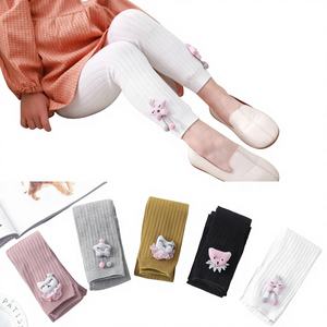 เลกกิ้งเด็กผู้หญิงลายการ์ตูนเกาหลีน่ารัก สีพื้น ผ้าถักนุ่ม ระบายอากาศได้ดี ขายส่งสำหรับฤดูใบไม้ผลิ - Product Image 1