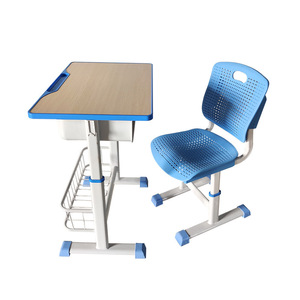 Zhuo Huang Student <b>Desk</b> And Chair <b>Set</b> Height Adjustable For School Classroom Use With Storage Basket And Sturdy Legs - Product Image 3