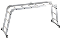 4*3 escaleras plegables multifuncionales de aluminio grande equipadas con pies estables más seguras y resistentes para trabajos a gran altitud