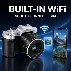 <span class=keywords><strong>Appareil</strong></span> <span class=keywords><strong>photo</strong></span> numérique 75MP 4K avec zoom optique 12X, double objectif télescopique, WiFi, autofocus, caméra selfie/vlog, capteur CMOS, écran 2-3 pouces, TF - Product Image 4