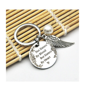 Pas soeurs par le sang mais soeurs par coeur porte-clés d'amitié pour femmes adolescentes pour meilleur ami cadeau de remise des diplômes d'anniversaire - Product Image 3