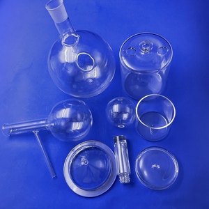 Nhà Máy Tùy Chỉnh 50Ml-500Ml Trong Suốt Phòng Thí Nghiệm Sử Dụng Một Cổ Vòng Dưới Rõ Ràng Thủy Tinh Thạch Anh Flask Cho Phòng Thí Nghiệm - Product Image 1