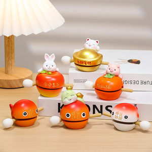 Decoración de Escritorio de Resina con Forma de Pez, Paquete de Varias Piezas, Feng Shui, Suministros de Oficina, Regalo de Año Nuevo Chino, Peso Ligero - Product Image 1