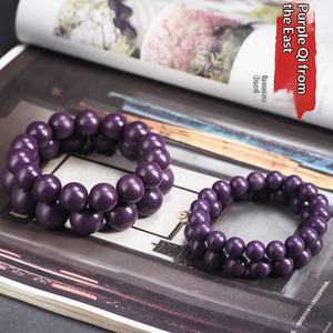 Фиолетовый браслет из ароматных бусин Ци Дунлай для мужчин и женщин, дизайн в стиле буддийского розария, производство Путянь, по старинной технологии - Product Image 3