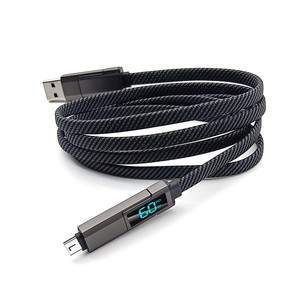 Nouveau style affichage LED 60W 3A plat tressé 4-en-1 câble multi-charge pour téléphone 15/16/17 Mac <span class=keywords><strong>iPad</strong></span> et ordinateur - Product Image 5