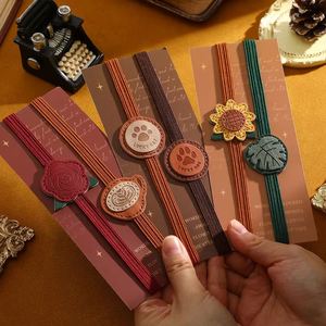 Vintage Elastic PU Leather <b>Bookmark</b> Lovely Page Markers for Journals Decorative Elastic Notebook Page Holders Elastic <b>Bookmarks</b> - Product Image 4