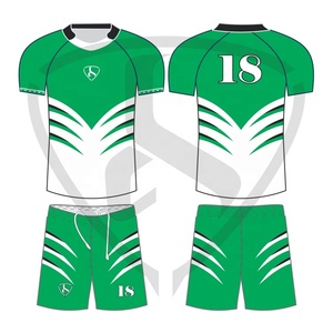 Wholesale <b>Cheap</b> Custom Designs Sublimation Rugby Shirt Team <b>Set</b> Football Plain Spandex Rugby Practice Jersey Uniform - Product Image 2