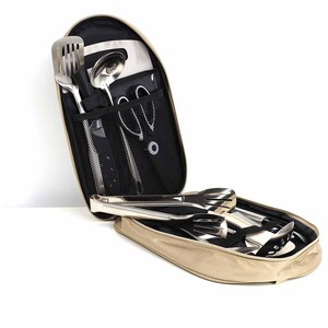 Ensemble d'ustensiles de cuisine d'extérieur 12 pièces, ustensiles de cuisine portables pour le camping avec sac de rangement, ensemble complet multifonctionnel - Product Image 3