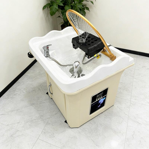 Lavabo Portátil Blanco para Champú, con Base Móvil, para Salón de Belleza - Product Image 2