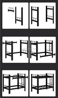 Moderne Double Couche Loft Lit Superposé en Fer Construction pour Enfants Adultes Usine Vente Bon Prix pour École Chambre Appartement