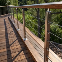 Câble métallique moderne 1/8 3/16 en acier inoxydable pour clôtures et balustrades élégantes