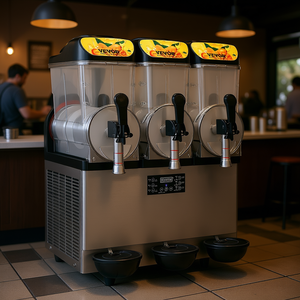Máquina Comercial para Granizados Vevor de 36L y 860W, Dispensador Independiente de Acero Inoxidable con Tres Recipientes para Bebidas Congeladas - Product Image 2