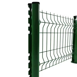 Panneaux de clôture en treillis métallique 3D, type plié, avec poteaux embossés, 8 panneaux soudés, galvanisation à chaud, revêtement PVC - Product Image 4