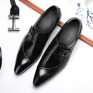 Chaussures Oxford pour hommes britanniques en cuir véritable imperméable, à bout fermé, faites à la main, pour mariage, formelles, décontractées, antidérapantes, avec boucles et sangles - Product Image 3